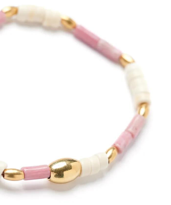 Coral Gold Mix Bracelet (PLT-BR-036_PK)