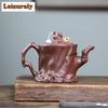 500ml Handmade Yixing Purple Clay Teapots Handmade Animals Pine Pot Raw Ore Purple Mud Kettle Zisha Tea Set Drinkware Decoration