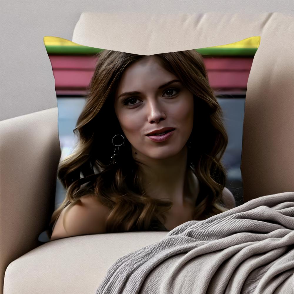 V-Vicki Donovan Vampire Diaries Cushion Cover Pillowcase Anti-Dustmite Invisible Zipper Short Plush Sofa Cushion