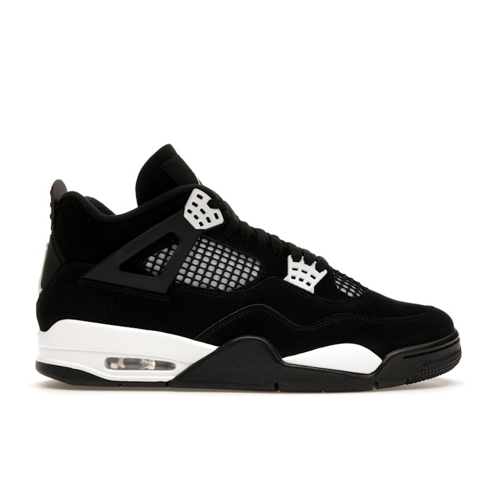 Air Jordan 4 Retro White Thunder Unisex Sneakers Black FQ8138-001