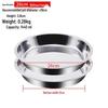 Wuhe 304 Stainless Steel Round Serving Plates, 26cm (2-Pack)