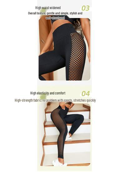 Pantaloni da Yoga Senza Cuciture a Vita Alta Asciugatura Rapida Solleva Glutei
