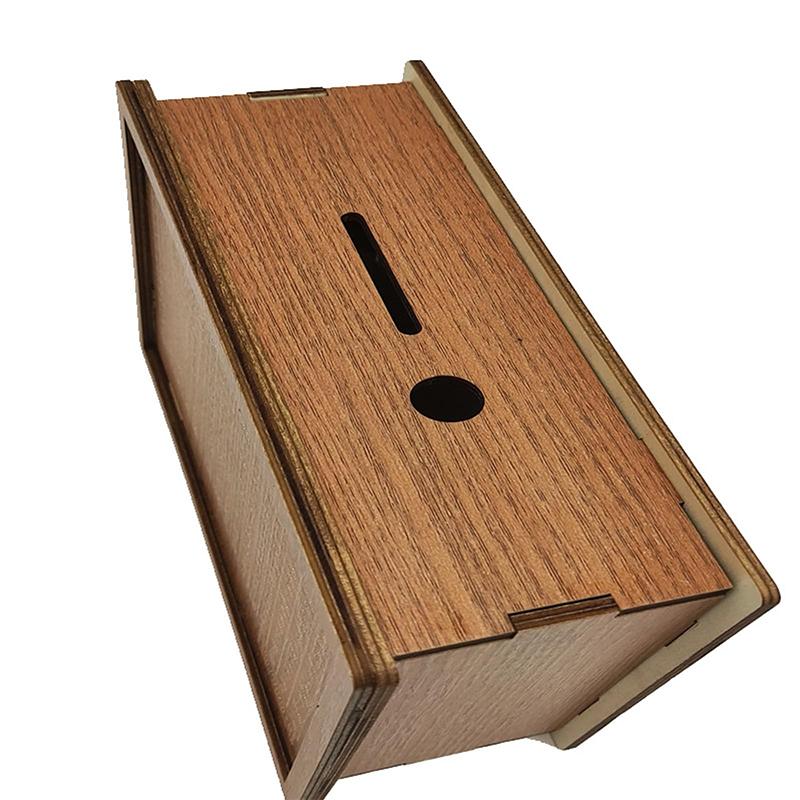 Money Box Piggy Bank Cash Saving Wood Container Decorative Retro Detachable Assembly Container Multifunction Supplies Accessory