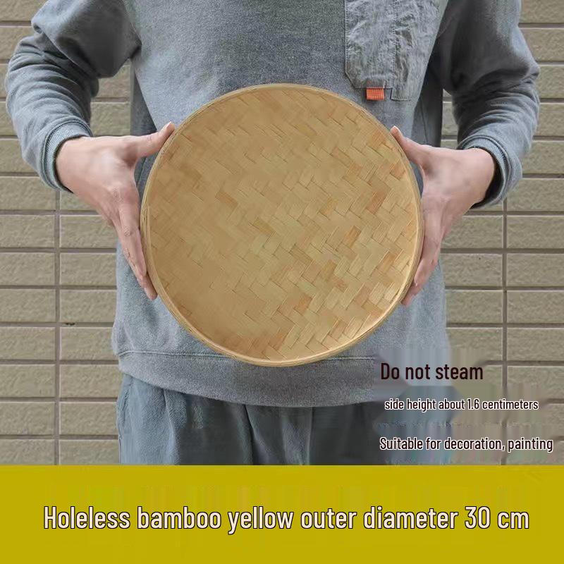 Handcrafted Bamboo Harvest Basket: Sun-Drying, Winnowing, and Decorative Sieve for Home & Dance.