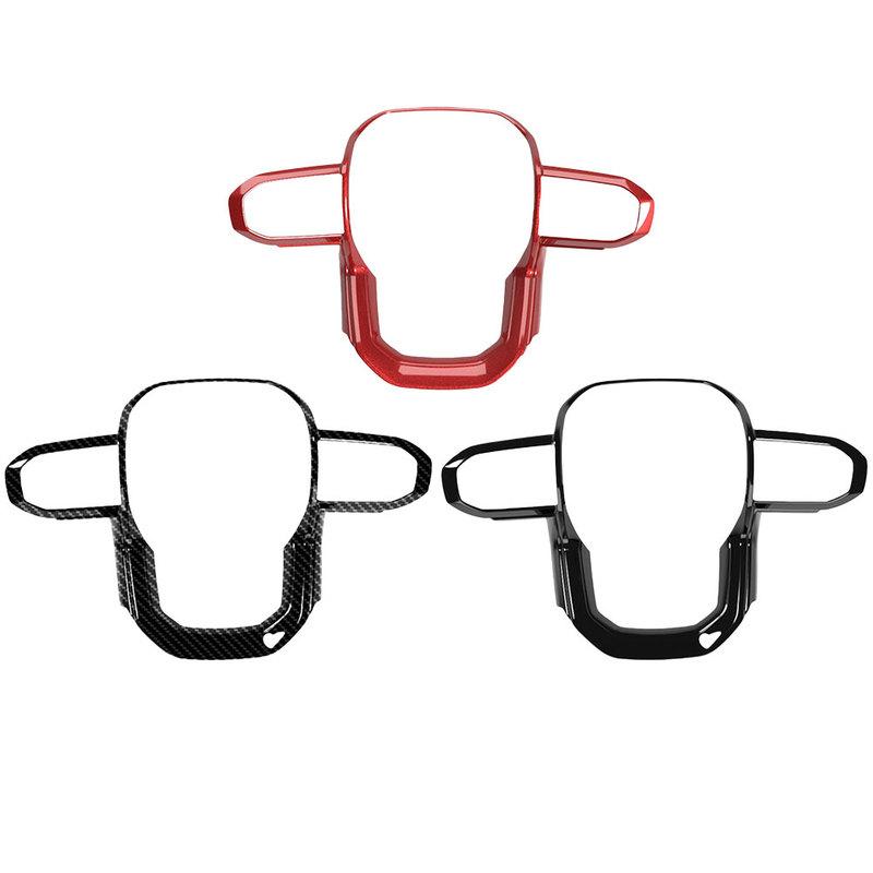 Button Accent Steering Wheel Trim Car Interior Decoration ABS Material Easy To tall Non-deforming Wear Resistant