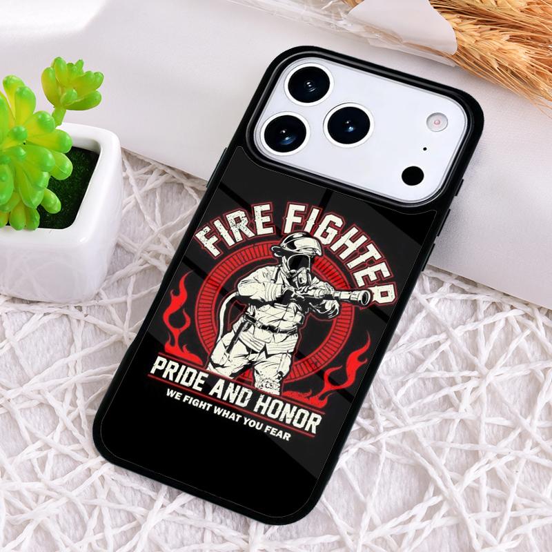 Firefighter Heroes Fireman Bumper Phone Case for iPhone 17 Air 16 15 11 12 14 13 Pro Max Shockproof Cover