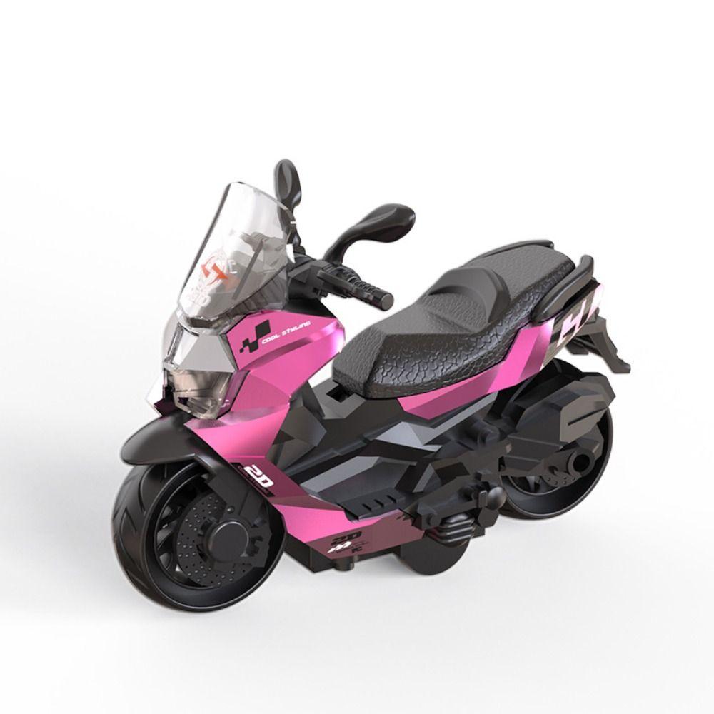 Miniature Zinc Zinc Alloy Motorcycle Model Inertia Motorcycle Pull Back Toy  Home Decoration