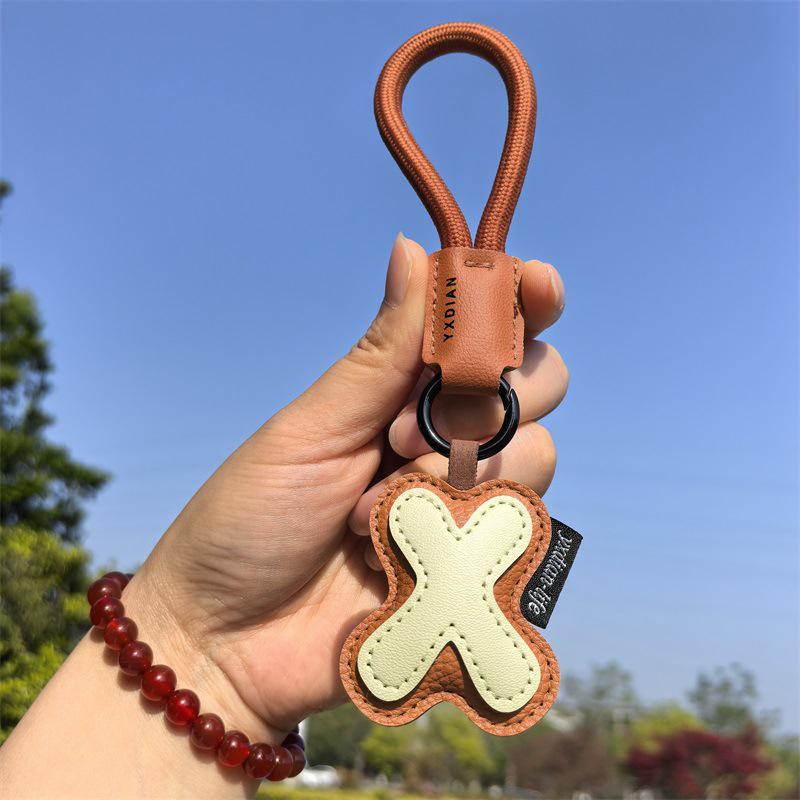 1PC Anniversary Gifts Lucky Letters Creative Alphabet Keychain Minimalist Wedding Favors Trendy For Couples Engraved 18CM
