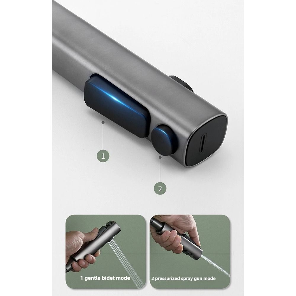 High Pressure Handheld Bidet Sprayer G1/2 Connector Hand Bidet Faucet  Toilet Sanitation