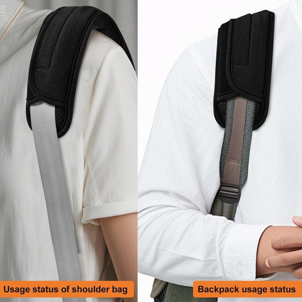 3D Shoulder Extra Thick for Luggage Bag Crossbody Guitar Black [ZINZ] 2-Pack Pads, Cushioned, Double-Sided Anti-Slip, Straps, Bags, Backpacks,