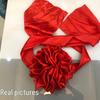 Large Red Flower Ball for Weddings and Ceremonies - Ribbon Cutting, Car Decoration, and Event Setup