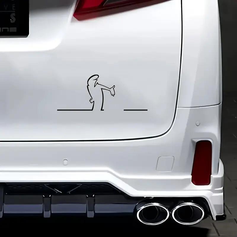 La Linea Minimalistická Kresba Samolepka na Auto Nárazník a Okno Dveře Samolepka na Zeď s Designem Kreslené Postavičky Domácí Dekorace Auta
