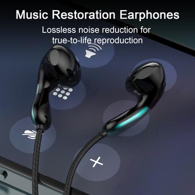 Yousheng Wired Kopfhörer Noise Cancelling Klarer Klang Sport Kopfhörer Starker Bass In-Ear Kabelgebundenes Headset für OPPO für Huawei für Vivo für Xiaomi