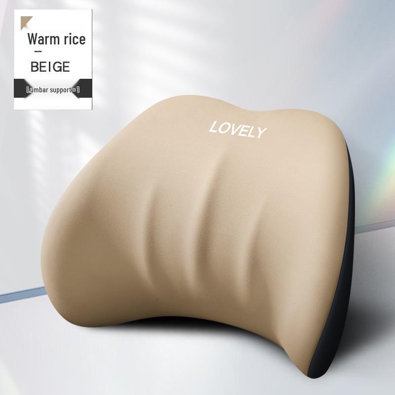 Car Memory Foam Headrest and Lumbar Support Cushion Set