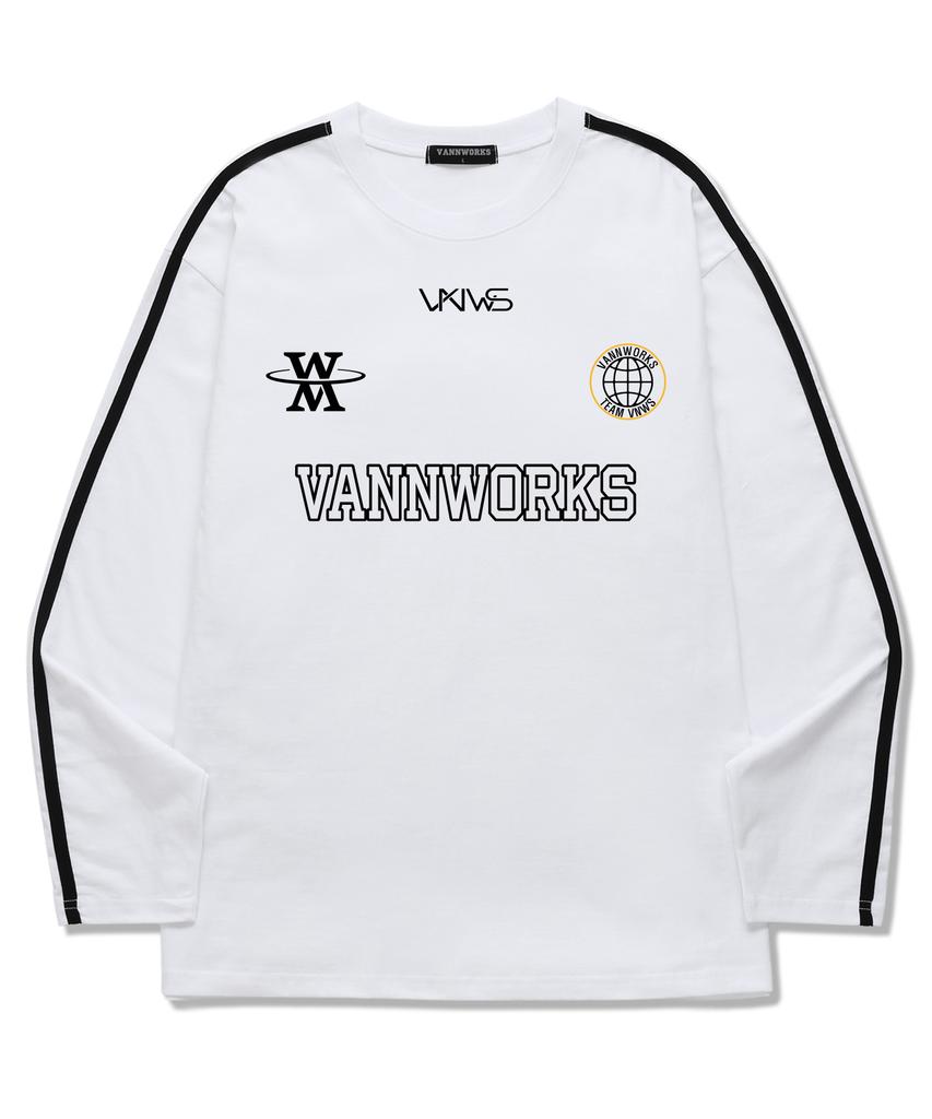 VANNWORKS Blockcore Emblem Sleeve Tape Long Sleeve (Vls0072) White