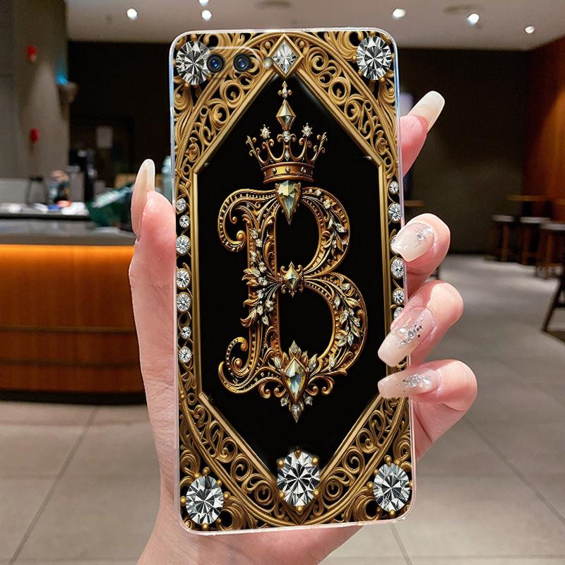 

Fashion Phone Case For OPPO A3S/AX5/A12E Funda Capa Transparent Silicone Clear TPU Soft Casing Stylish Letter Printed Back Cover OPPO A12e