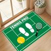 Green Tennis Court Pro Racket Ball Print Doormat Anti Slip Floor Mat Sport Lover Front Door Mat Entryway Porch Decor Rug
