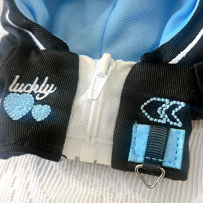 Cyberpunk Jersey mit Katzenohren [für 10cm Puppe] Blaues Plüschtier [Gebraucht]