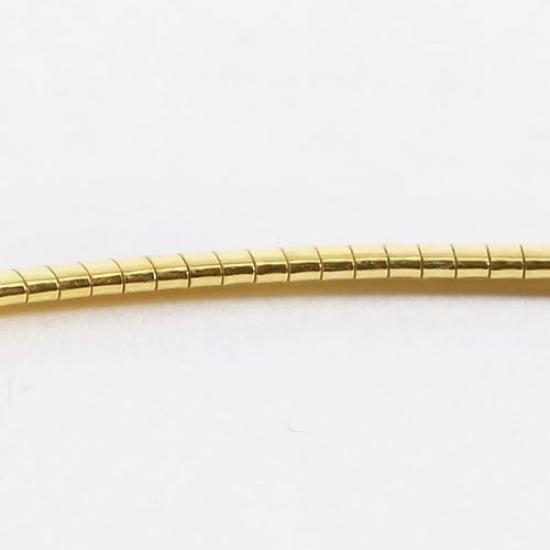 Silver Omega Necklace Gold Finish Made In Italy SV925 Hook Type