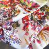 Square Shape Floral Print Scarf Silk Material Hijab Scarf Silk Square Scarf  Fashion Decorate
