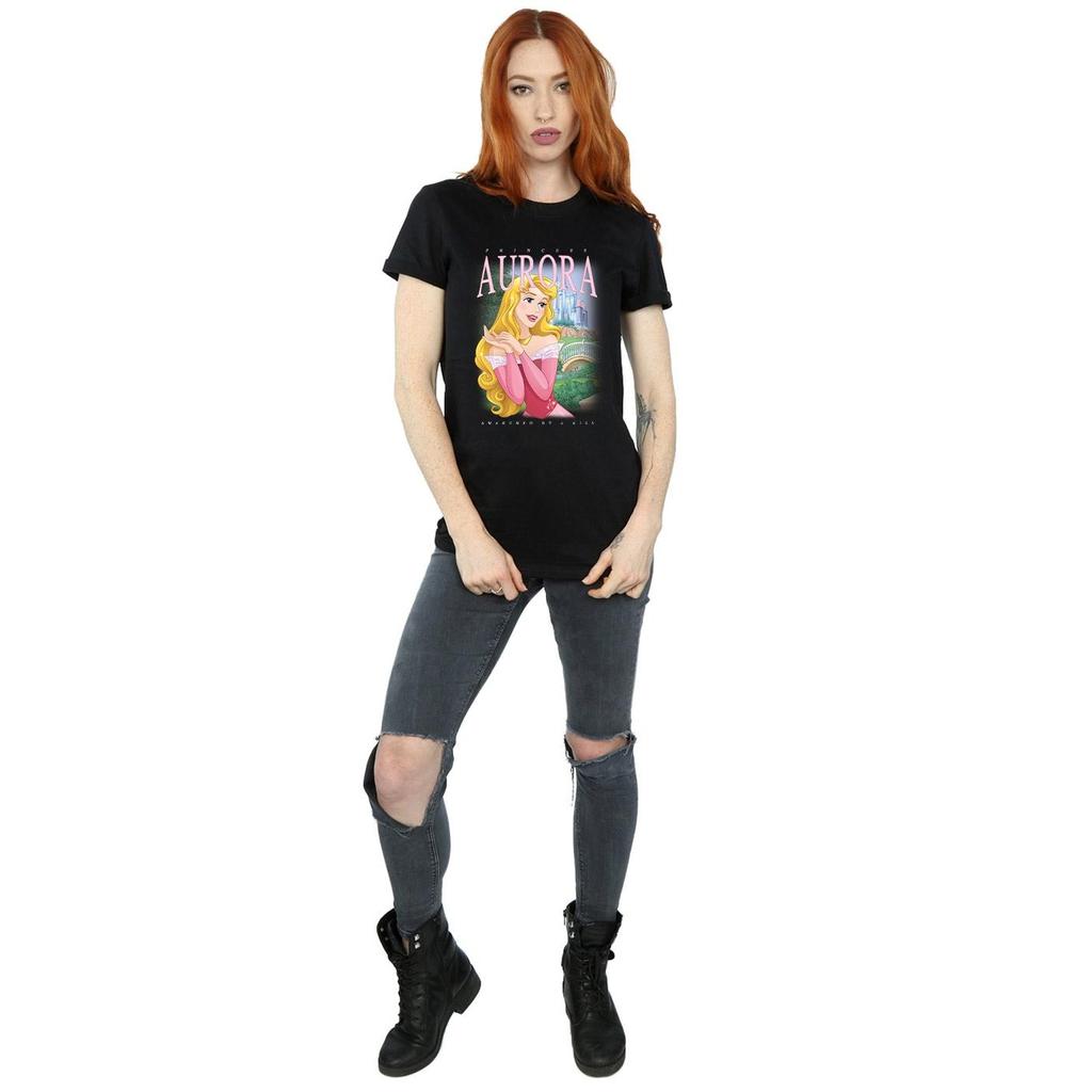 Sleeping Beauty Womens/Ladies Aurora Montage Cotton Boyfriend T-Shirt