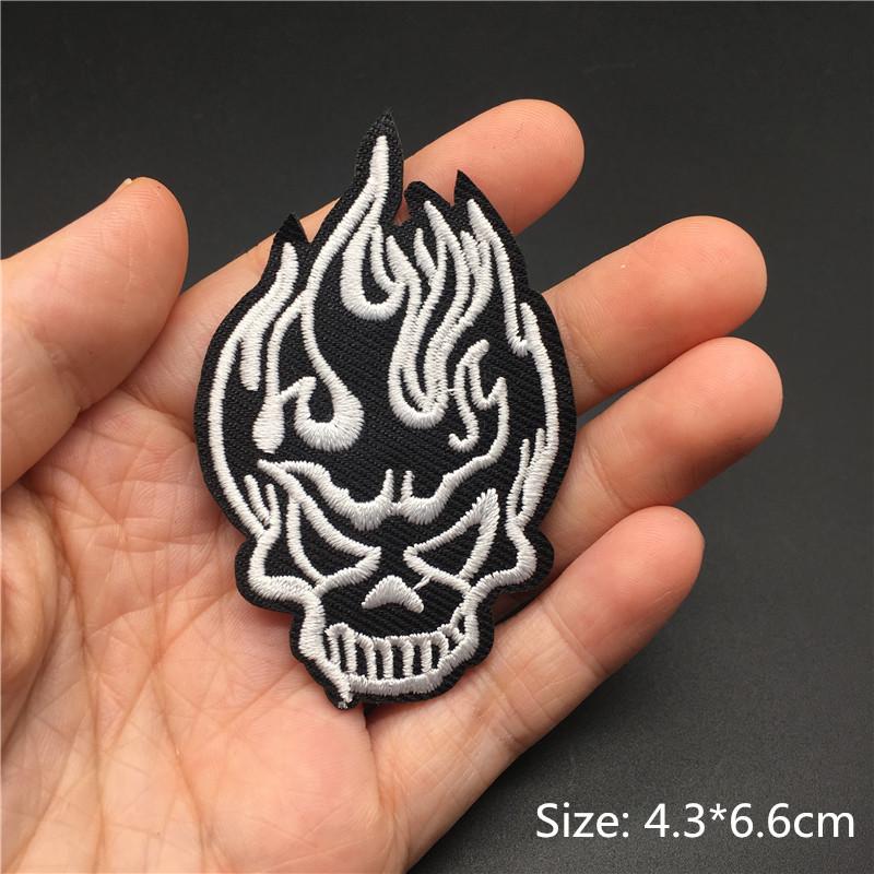 Punk Bestickte Aufnäher Für Kleidung Aufbügelbare Patches Applikationen Diy Anime Kleidung Thermoklebende Aufkleber