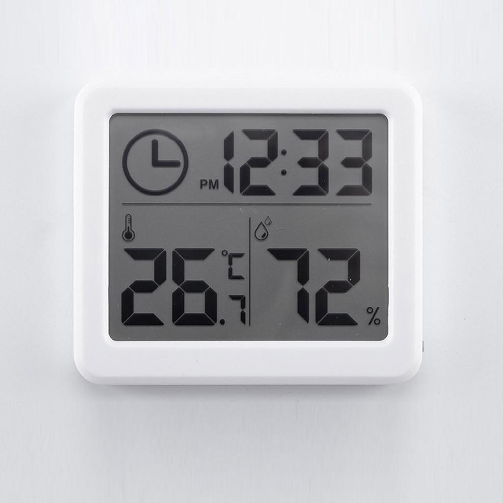 Digital LCD Hygrometer Feuchtigkeitsmesser Zimmer Innen Temperatur Uhr