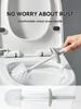 WORTHBUY Plastik-Toilettenbürste mit Standfuß Langstiel WC-Reinigungsbürste Für WC Badezimmerzubehör Reinigungsgeräte