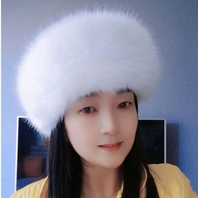 New Big Head Circumference Hat High Imitation Fox Hair Empty Top Hat Warm In Autumn and Winter Furry Hat Ring No Top Trendy Girl