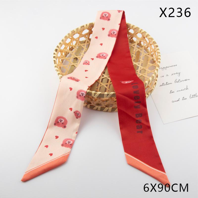 Versatile Vintage Silk Scarf: Hair Tie, Headband, Bag Accessory