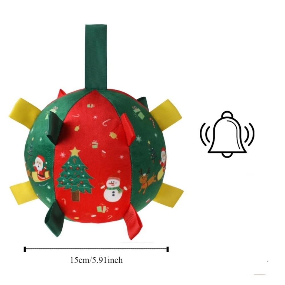 Bite-Resistant Dog Squeaky Ball Santa Claus Christmas Pet Toy Ball  Teeth Grinding