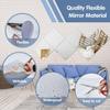 12 Pcs Acrylic Flexible Mirror Sheets, 12 x 12 in Mirrors Tiles Self Adhesive Square Cuttable Wall Stickers Non Glass Acrylic Safety Reflective for