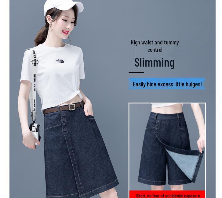 Women's High-Waisted Loose Denim Shorts: Trendy Summer Fashion