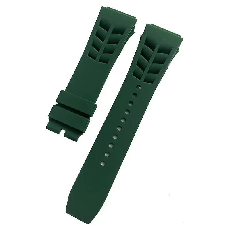 Soft rubber strap For Richard Mille RM53/055/011/050 men's waterproof and sweat proof silicone bracelet 25mm Watch accessories