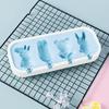 Silicone Ice Cream Mold with Anti-Spill Dust-Proof Cover 4 Cavities Cute Shapes Popsicle Mold Easy Demoulding Popsicle Maker for Kids Summer Party