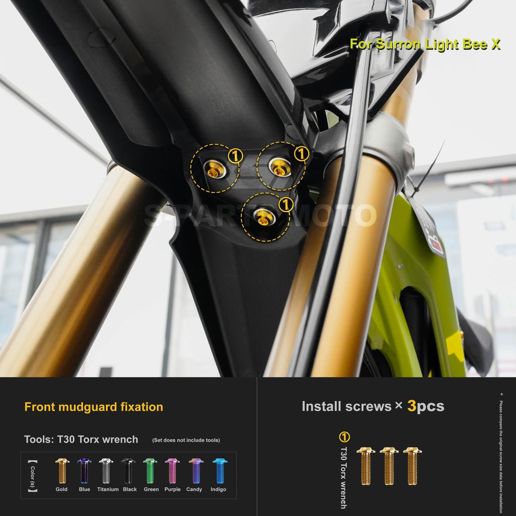 Motorcycle Refit For Surron Light Bee X 2025 model titanium alloy Screw Complete vehicle