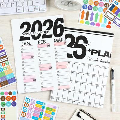 2026 Wandkalender Planer: Jahresend-Selbstdisziplin & Check-In-Tabelle