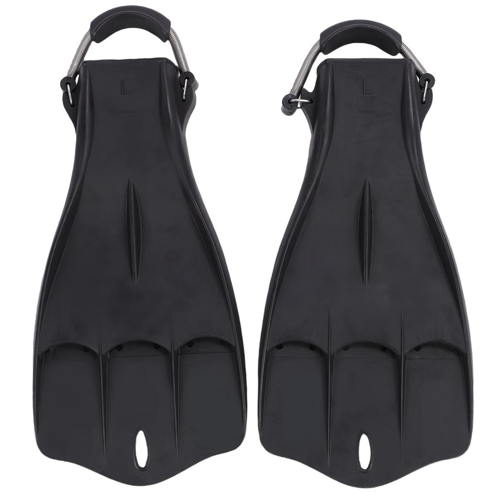 2pcs Scuba Diving Fins with Adjustable Spring Buckles Straps Rubber Jet Snorkeling Flippers for Swim