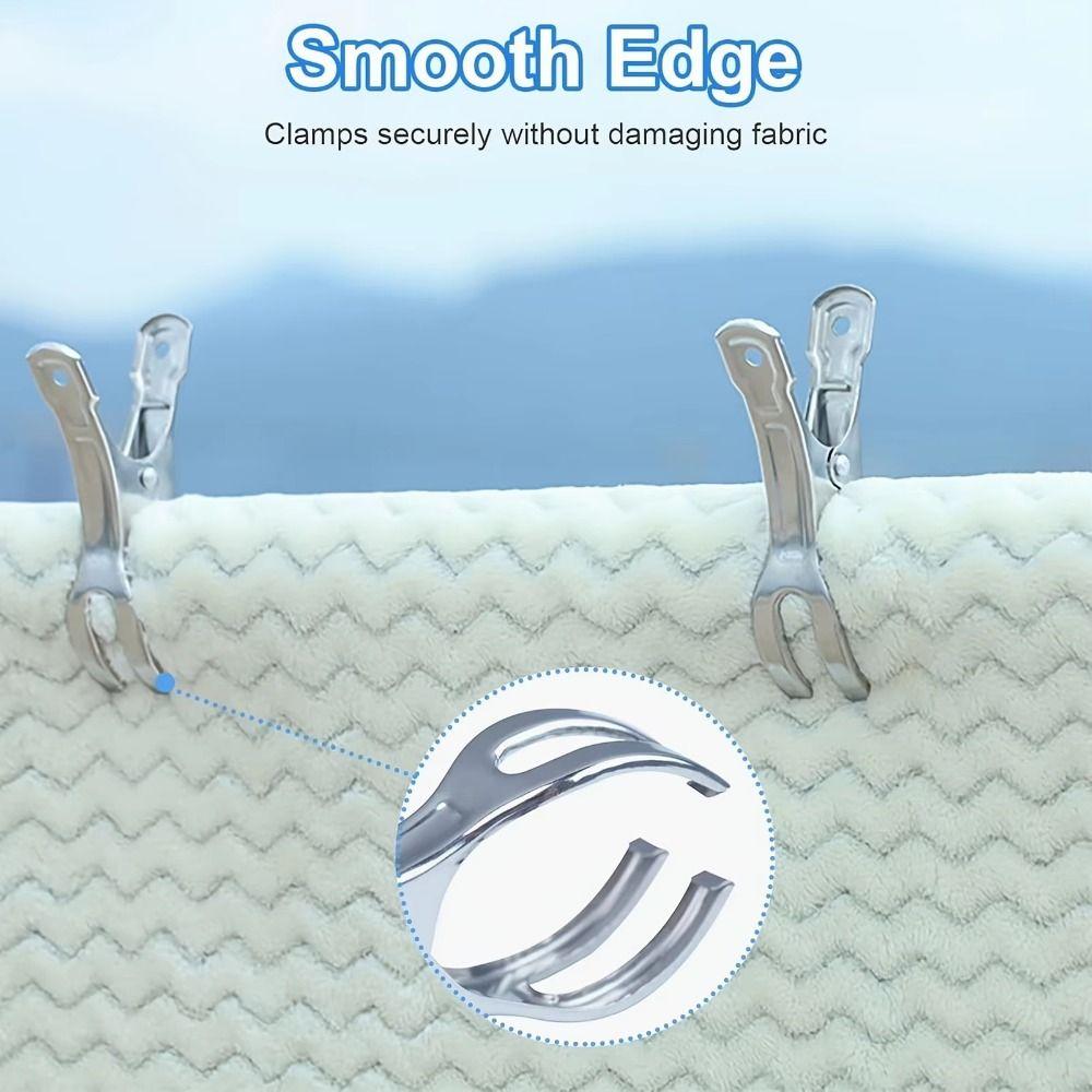 Heavy Duty Beach Towel Clips Reusable Sock Drying Rack Clothes Drying Rack Clamp  Home Use
