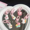 Resin Bunny Carrots Keychain Bunny Carrots Rabbit Tulip Keyring  Lucky Friendship Gift