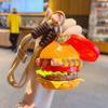 PVC Simulation Hamburger Keyring Realistic Food Beef Hamburger  Ornaments  Giveaway