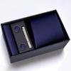 Men's Formal Tie Gift Box: Five-Piece Set with Logo, 8cm Striped Black for Weddings and Business 