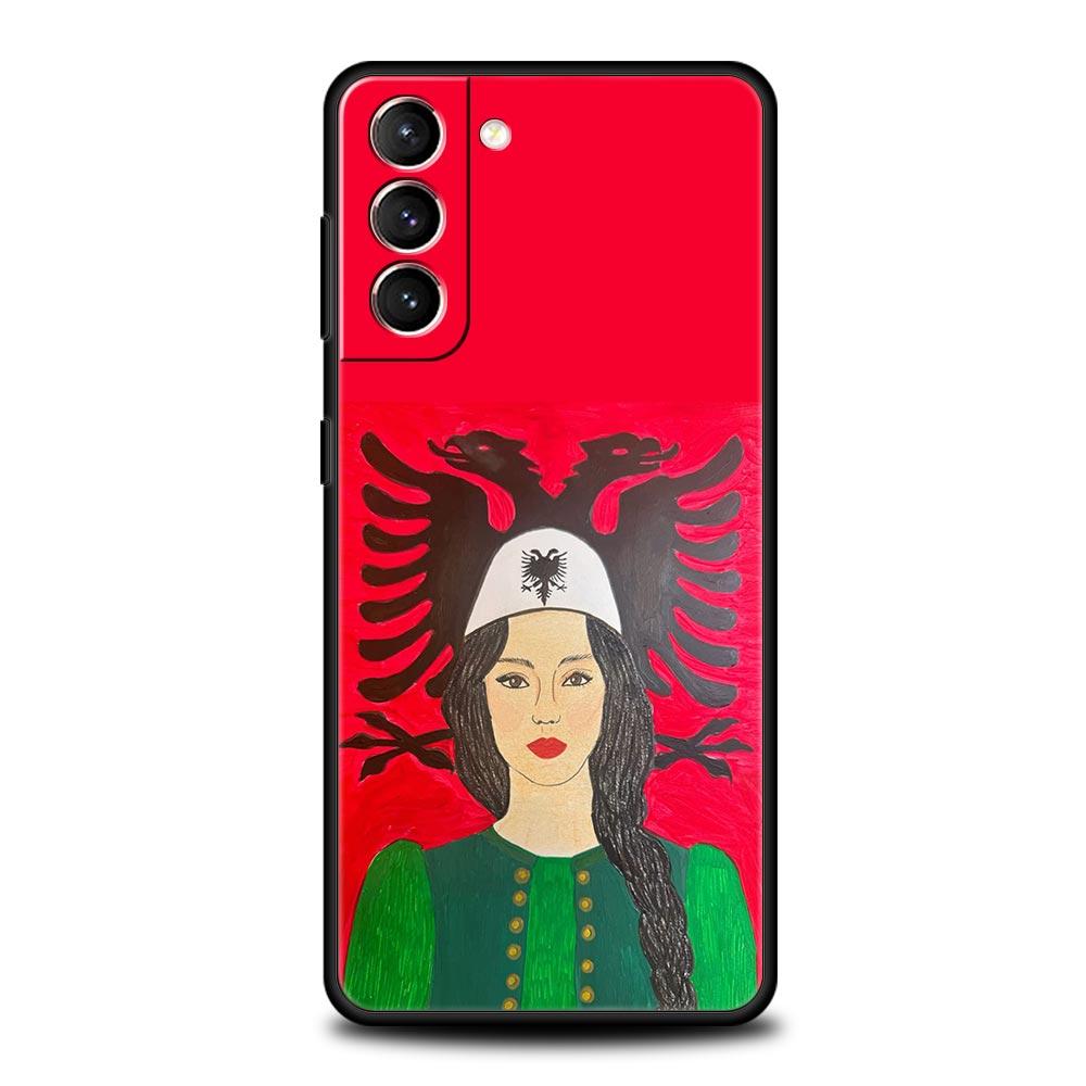 

Albania Albanians Flag Phone Case For Samsung Galaxy S24 S23 S22 S20 Ultra S21 FE 5G S10 S9 Plus S10E S8 Soft Silicone Cover Samsung S10e