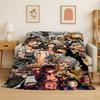 Anime Zoro One P-Piece Cartoon Flannel Blanket Soft Warm Throw Blanket for Bedroom Living Room Bed Travel Camping Picnic Kid