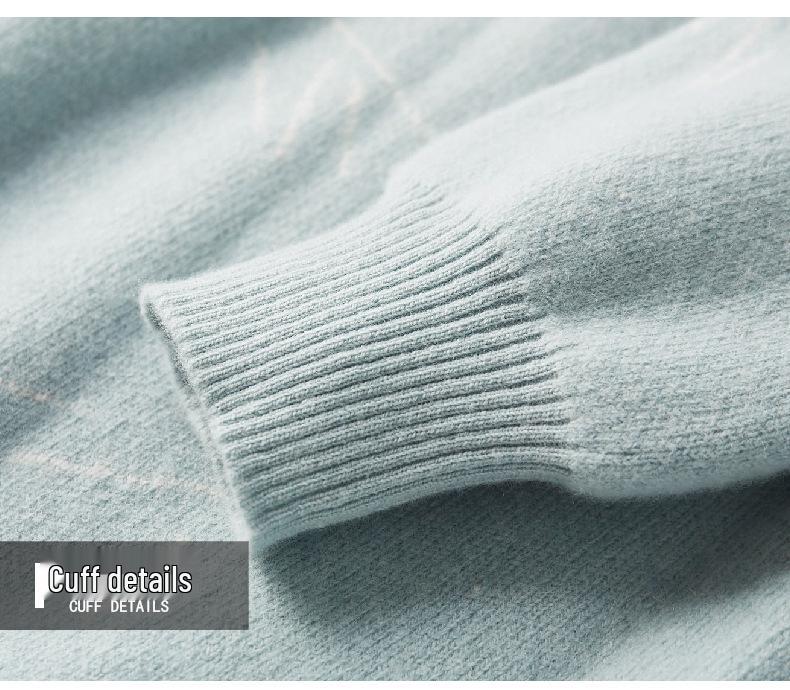 Men's Thickened Pure Wool Crew Neck Sweater - Fashionable Loose Fit Knitted Outerwear