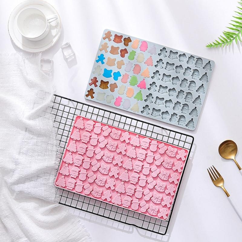 72 Cavity Christmas Silicone Flexible Mould Clay Resin Ceramics Candy Dropshipping
