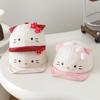 Girls' Spring/Autumn Baby Cat Baseball Cap with Cute Bow, Soft Brim, Sun Hat for Infants and Toddlers, Color Block Design