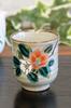 Waza No Kura Stylish Kutani Ware Teacup with Red and White Camellia Design, Ceramic Teacup, Brand Name, Japanese Tableware, Made In Japan