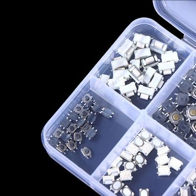 250 Stück 10 Typen Auto-Fernbedienung Tablet Aktile Drucktastenschalter Autoschlüssel Taste Touch-Mikroschalter Mit Box