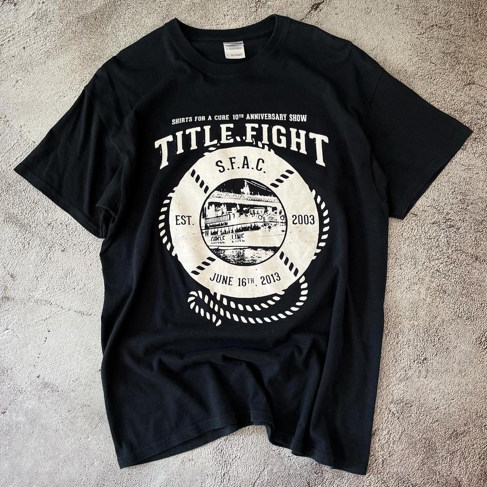 Редкая футболка из хлопка к 10-летию Title Fight Мужская S-5XL 20D275 Унисекс XL